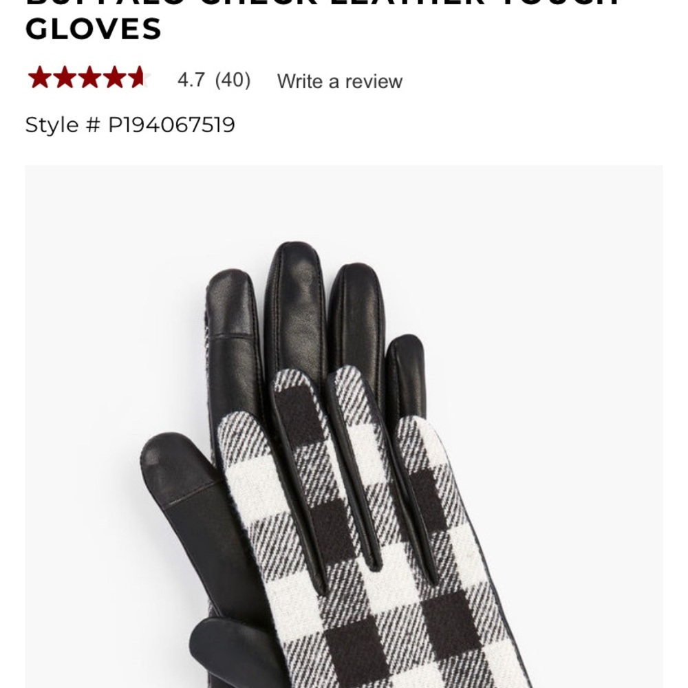 Talbots size medium leather gloves